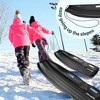 Slippery Racer Downhill Xtreme Flexible Adults and Kids Plastic Toboggan Snow Sled for 2 Riders with Pull Rope (3 Pack) - 4 of 4