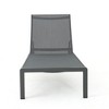 Modern Outdoor Chaise Lounges with Aluminum Frame, Breathable Seating Mesh Patio Recliner Chair, Adjustable Outside Chair -Christopher Knight Home - 3 of 4
