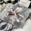 FONTOI 50"x60" Soft Faux Fur Blanket Plush Reversible Throw for Home Luxuriously Soft All Seasons Fuzzy Cozy Blanket for Couch, Bed Gift - 2 of 4