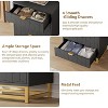Dresser for Bedroom, 4 Drawer Dresser with Metal Legs, Wood Dressers Chest Organizer with Wide Storage, Modern Chest of Drawers - 4 of 4