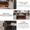 SinCiDo Fireplace TV Stand for 75" TV  w/ Fireplace & Sliding Barn Door, w/ Remote Control, 3D Flame, Fire Place TV Stands for Living Room - 4 of 4