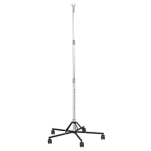 McKesson Aluminum Disposable IV Stand Floor Stand, 5-Caster Wheel Base, 1 Count - 1 of 3