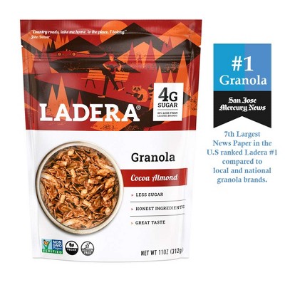 Ladera Cocoa Almond Granola with Less Sugar, Gluten Free, 11 OZ