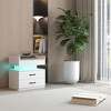 NicBex Modern Nightstand with Adjustable LED Strip Light 2-drawer Bedside Table with Storage Space for Bedroom, Study, Living Room - 3 of 4
