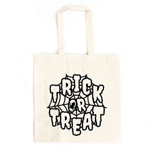 City Creek Prints Trick Or Treat Web Canvas Tote Bag - 15x16 - Natural - 1 of 2