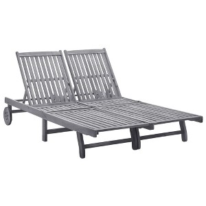 vidaXL 2-Person Sun Lounger Solid Acacia Wood - 1 of 1