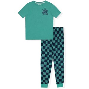 Sleep On It Boys 2-Piece Short-Sleeve Jersey Pajama Pants Set - 1 of 4