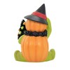 Bethany Lowe 5.0 Inch Seated Pumpkin Head Witch Bottle Brush Tree Pumpkin Pumpkin Figurines - 2 of 3