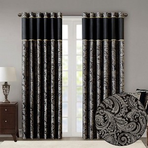 Jacquard Curtain Panel Pair(2 Pcs Window Panels) - 1 of 4
