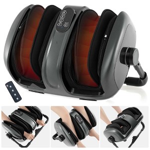 Costway Foot & Calf Massager Vibration Compression Electric Leg Massager Machine with Heat Black/Gray/Red - 1 of 4