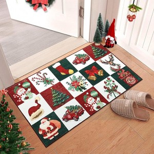 TackView Christmas Rugs for Living Room, mas Style Prints Soft Low Pile Bedroom Rug Large Carpet,Stain Resistance - 1 of 4