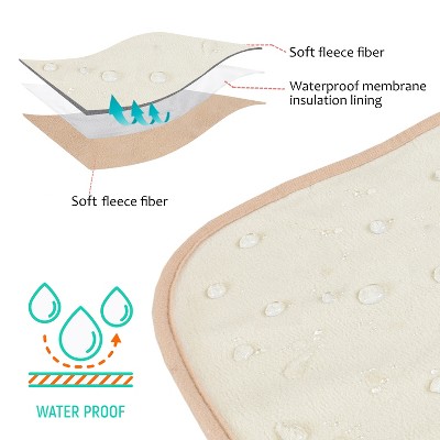 King Size Beige Reversible Waterproof Fleece Blanket