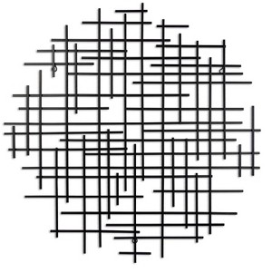 Cheung's Iquara Small Round Metal Wall Art Black - 1 of 4