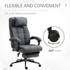 Mshliw High Back Executive Office Chair with Linen Fabric, Reclining Back, Footrest, Headrest, Adjustable Height & Swivel Base - 4 of 4