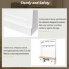 Black Hall Tree with Wood Grain Bench Multifunctional Coat Rack with Black Hooks and Shell Handles Mudroom Bench with Adjustable Shelves - 3 of 4