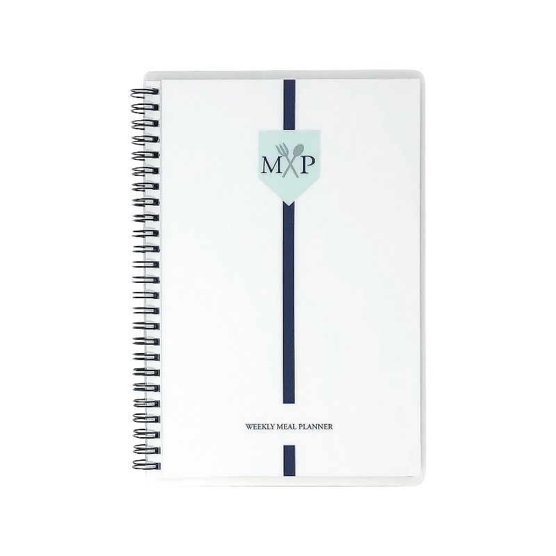 Undated Kahootie Co. 5.5" x 8.5" Meal Planner White (ITKMEALW), 1 of 6