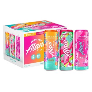 Alani Nu Variety Pack Energy Drink (Cherry Twist, Orange Kiss, Pink Slush) - 12pk/12 fl oz Cans - 1 of 3