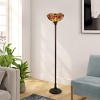 Chloe Lighting Empress Dragonfly Tiffany-Style Dark Bronze 1 Light Torchiere Floor Lamp 14 Inch Wide - 3 of 4