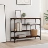vidaXL Console Table Smoked Oak 39.4 in.x11.8 in.x29.5 in. Engineered Wood - 3 of 4