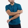 CULTURA Men's Short Sleeves 100% Cotton Polo With Jaquard Rib And Chest Rib Pocket - 3 of 4