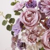 BRINJOY Artificial Purple Flower Set - 18-Piece Silk Floral Arrangement with Dahlias, Roses, and Greenery for DIY Weddings & Home Decor - 4 of 4