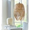 tagltd Birds Bamboo Woven Pendant Lamp - Natural Ceiling Light, 30" H x 19.7" L x 19.7" W, Easy Care, Everyday Decor - 2 of 3