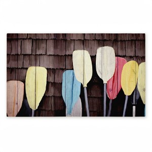 Stupell Industries Colorful Lake Paddles Printed Outdoor Door Mat, design by Kim Allen, 18"x30" - 1 of 4