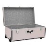 Seward Trunk 30" Paper Line Wheels and Bone: Universal Storage Footlocker, 200 lb Capacity, Vinyl & Metal, No Assembly - 2 of 4