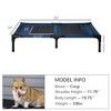 Gulches 48" x 36" Elevated Dog Bed - Portable Raised Pet Cot with Carry Bag, Breathable Mesh & Metal Frame for Indoor/Outdoor Use in Dark Blue - 4 of 4