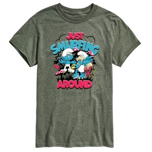 Men's - Smurfs - Just Smurfing Around Short Sleeve Graphic T-Shirt - 1 of 4