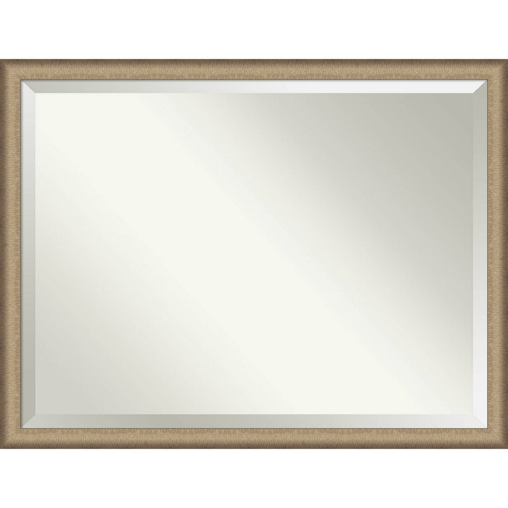 Photos - Wall Mirror 43" x 33" Elegant Brushed Framed Bathroom Vanity  Bronze - Aman