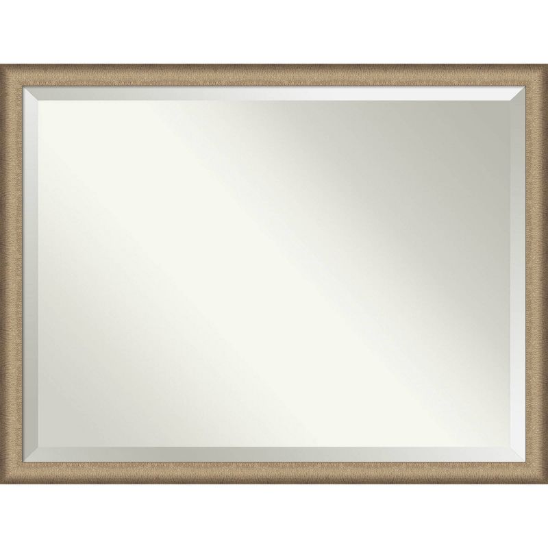 Elegant Brushed Framed Bathroom Vanity Wall Mirror - Amanti Art, 1 of 13