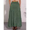 INSPIRE CHIC Women's Summer Casual Elastic High Waist Boho Maxi Skirt - 3 of 4