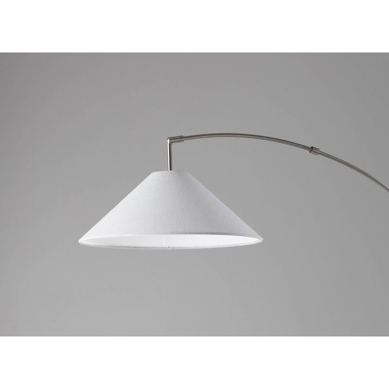 Braxton Arc Lamp Brushed Steel - Adesso, 4 of 5