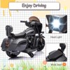 6V 4.5ah Kids Electric Motorcycle Toy for Age 3 , Single-Drive Ride On Bike wirh Battery, LED Front Light for Sandy Area Brick Board Glassland - 2 of 4