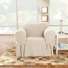 Duck Chair Slipcover Natural - Sure Fit: Cotton Stretch Fit, Machine Washable, Indoor Use, Box Cushion Compatible - 2 of 4
