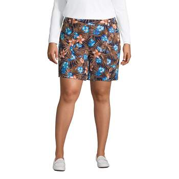 Lands' End Women's Mid Rise Starfish Knit 7" Utility Shorts