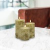 LumaBase Battery-Operated Birch Wood Pillar Candles - Set of 3 - 4 of 4