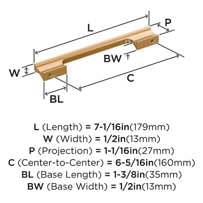Champagne Bronze Aluminum Handle Cabinet Pull with Mounting Hardware