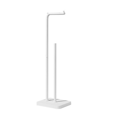 SunnyPoint Toilet Tissue Paper Roll Holder White (GL-RB-WHT)