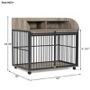 44" Large Dog Crate Furniture with Lockable Wheels, Double-Layer Storage, End Table Style Kennel for Large Dogs - The Pop Home - 3 of 4