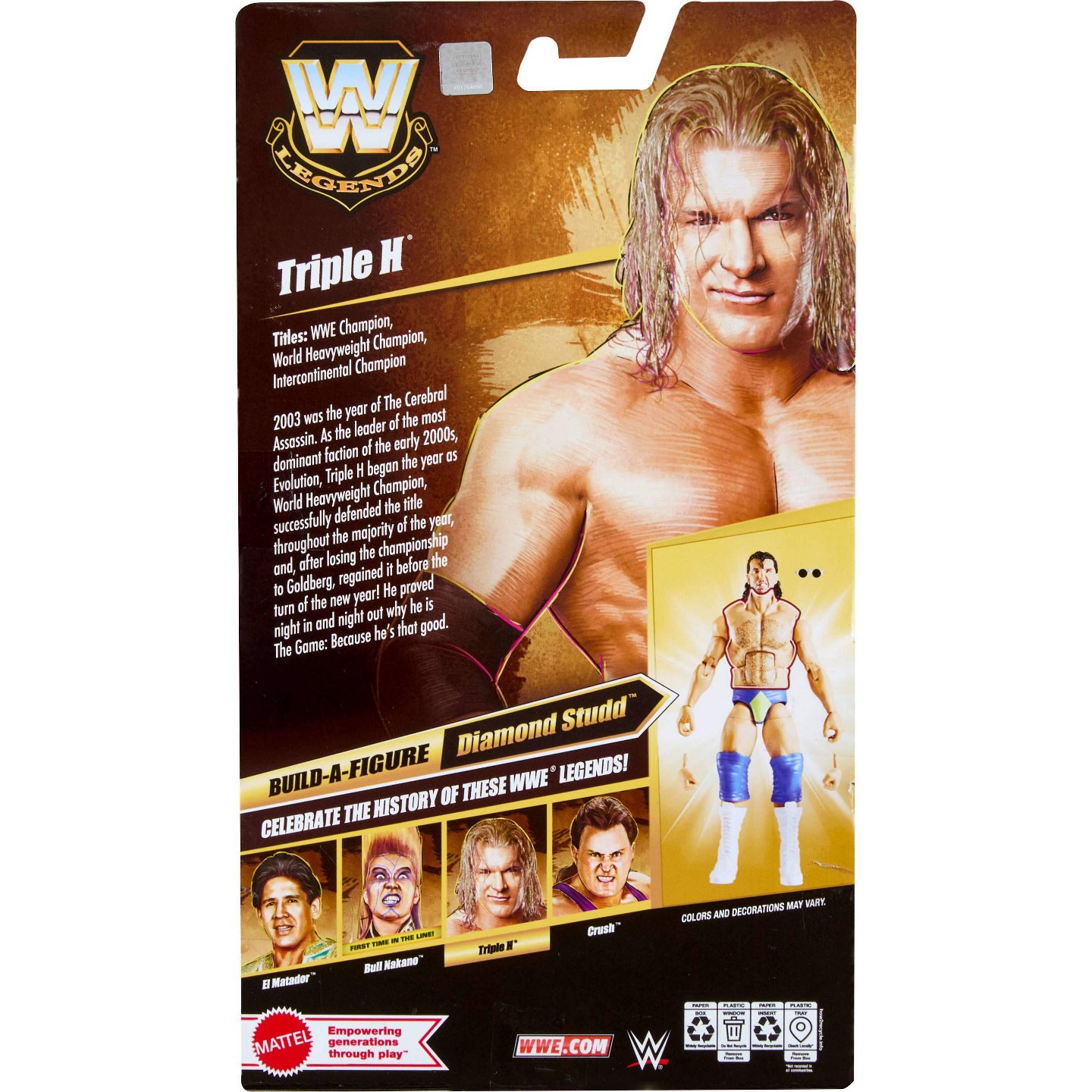 Детские фигурки WWE Elite Legends Triple H Action Figure & Accessories, Series 31 6" Set — фото 6