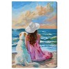 Art Remedy Girl and Her Best Friend Colorful Coastal Wall Art Unframed - 3 of 4