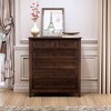 Drawer Chest Solid Wood MDF Spray-Painted Drawer Dresser Bar Retro Round Handle for Dining Room Living Room Kitchen Corridor Brown - 2 of 4