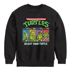 Boys' - Teenage Mutant Ninja Turtles - Select Your Turtle Video Game Graphic Long Sleeve Fleece Sweatshirt - 1 of 4