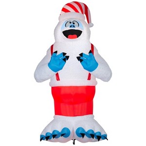 Gemmy Giant Christmas Inflatable Plush Bumble in Santa Hat and Suspenders, 11 ft Tall, Multi - 1 of 2