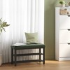 Shoe Bench, Storage Bench, Entryway Bench with Cushion, Shoe Shelf with Seat, Storage Organizer with Foam Padded Seat Linen Metal Frame - 2 of 4