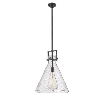 Newton Cone - 1 Light Stem Hung Pendant In Industrial Style-20.38 Inches Tall and 16 Inches Wide