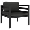 vidaXL Patio Furniture Set Outdoor Sectional Sofa Set Aluminum Anthracite - 3 of 4