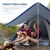 Aghana Digitals Blue/Gray 2-3 Person Waterproof Camping Tent with Porch, Welded Floor, Aluminum - 3 of 4